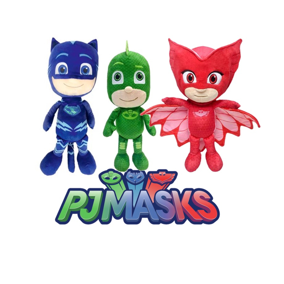 Pel cia Urso Kit com 3 pj Masks dtc Original 20cm pjmasks Corujita