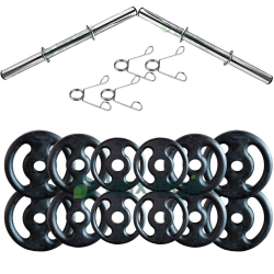 Kit com Barras de Halteres e Anilhas de Ferro Fundido - 24 Kg é boa?