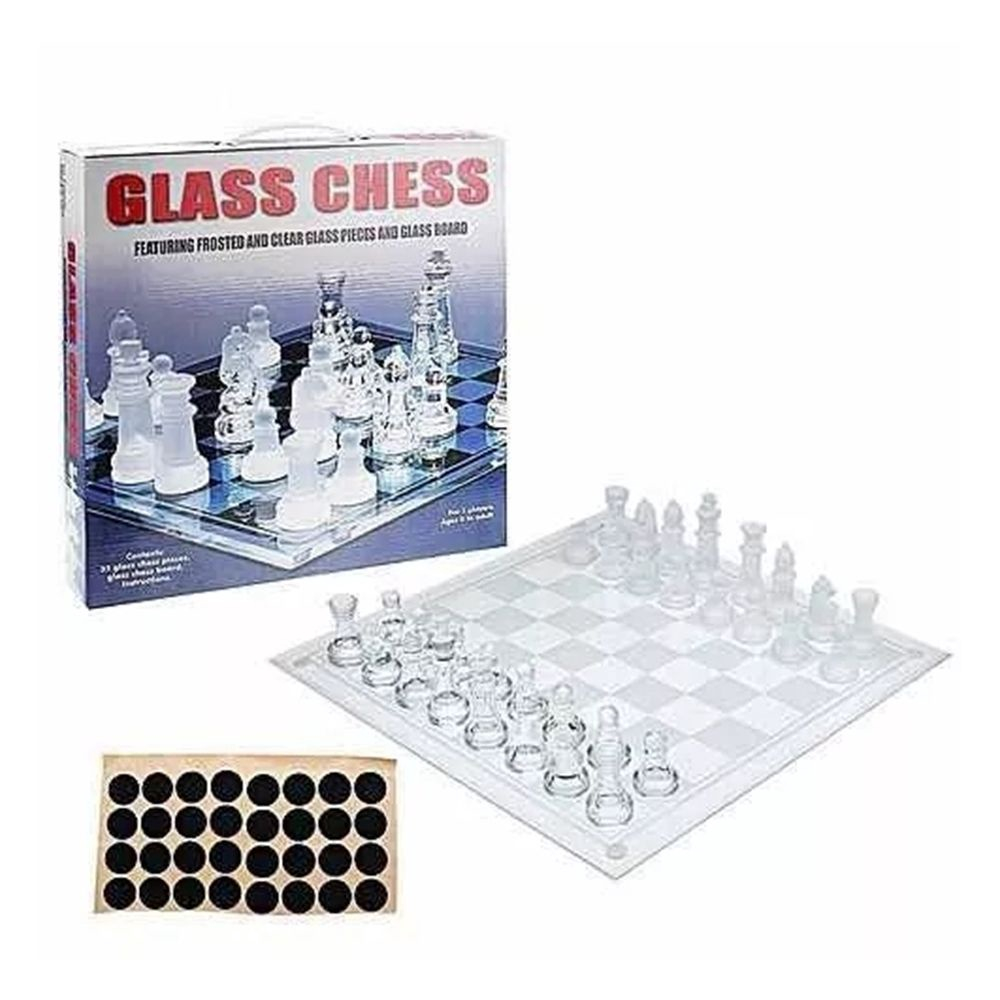 Glass Chess Set - Completo - Tabuleiro de Xadrez com