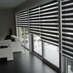 Cortina Persiana Rolo Double Vision Preta 1,00 x 1,60