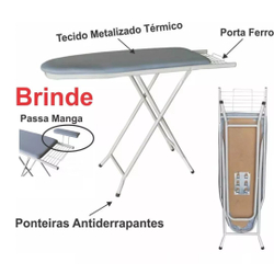 Tabua De Passar Roupa Extra Forte c/ Porta Ferro e Passa Manga Menor preço em Tabua De Passar Roupa Extra Forte c/ Porta Ferro e Passa Manga