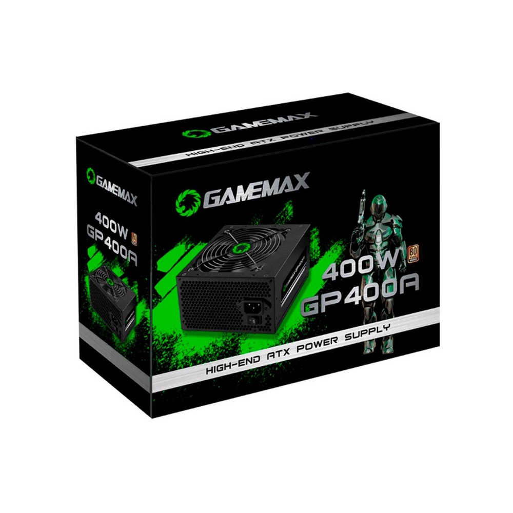 Fonte Gamer ATX 400W Gamemax PFC Ativo, 80 Plus Bronze, GP400A