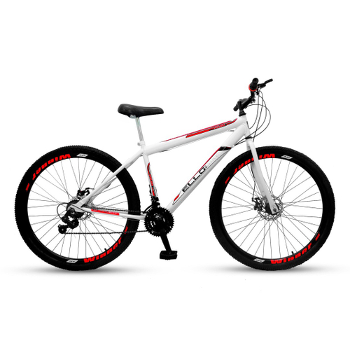 Bicicleta Aro 26 Gts Feel Freio À Disco 21 Marchas - Branco+Vermelho