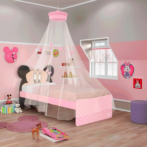 Cama Barbie Plus Com Dossel De Teto - Pura Magia - Rosa