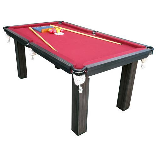 Mesa Sinuca Bilhar Snooker 1,87 X 1,08 Vinho C/ Acessorios