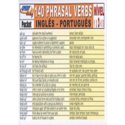 Os 140 Phrasal Verbs mais frequentes em inglês - A lista