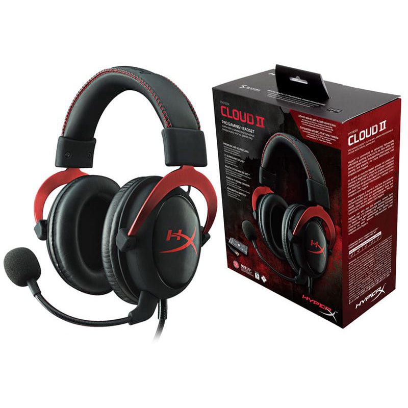 Headset gamer hyperx khx-hscp-rd cloud ii preto/vermelho em Promoção ...