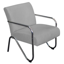 Poltrona Cadeira Decorativa Sara Cromada para Sala de Estar Consultório Suede Cinza - am Decor é boa?