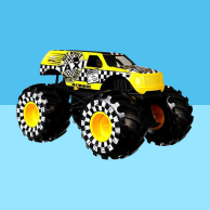 Hot Wheels Pista Downhill Race Go com Carrinhos de Brinquedos Monster Trucks  