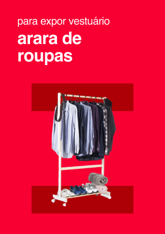 Opções para expor vestuário Arara de roupas